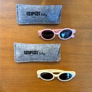 Izipizi Baby Sunglases Pink and Cream